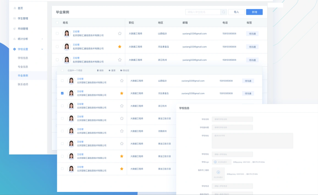 测评管理系统是基础教育机构上线的学生信息系统。该系统旨在帮助高校管理者更好地管理学生的评价信息和成绩数据,为学生给予高效便捷的信息管理解决方案。 该系统配置多个模块,包含用户管理、评估管理、学籍管理、成绩管理和手机应用。客户管理功能能通过多维度的用户权限进行监管,能够根据学校、班级、班级等层级设置不同的权限,确保数据的安全。评价管理功能提供多种评价方式,包含期终、单元测试等,便捷学生递交评价结果(图3) 高效便捷的测评管理系统,提升学校管理效率和教学质量(图3)